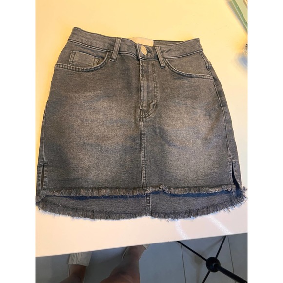 One Teaspoon FOX BLACK 2020 MINI HIGH WAIST DENIM SKIRT NWOT - Picture 7 of 9